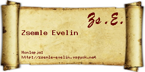Zsemle Evelin névjegykártya
