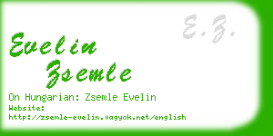 evelin zsemle business card